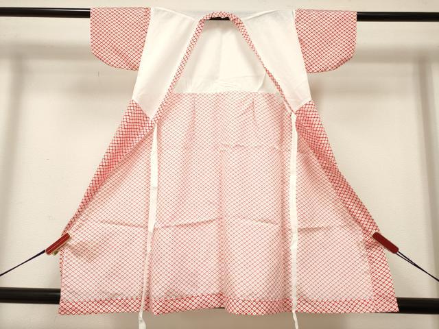 平和屋着物[]女の子　子供　長襦袢　無双仕立て　鹿の子文様　さんび謹製　洗える着物　DABJ3114ea