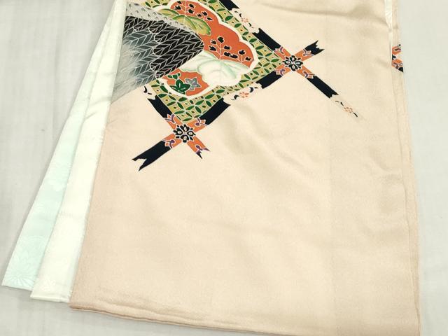 平和屋着物[]お宮参り　男の子　祝着　産着　初着　のしめ　鷹　鷲　天井花文　逸品　DABJ3135ea