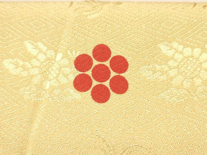 平和屋着物[]お宮参り　女の子　祝着　産着　初着　のしめ　刺繍　絞り　花車飾花文　金糸　逸品　DABJ3140ea