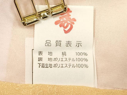 平和屋着物[]お宮参り　女の子　祝着　産着　初着　のしめ　刺繍　絞り　花車飾花文　金糸　逸品　DABJ3140ea