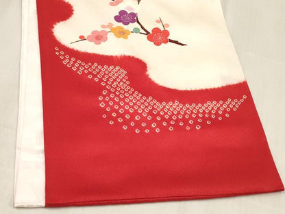 平和屋着物[]お宮参り　女の子　祝着　産着　初着　のしめ　絞り　花鼓文　逸品　DABJ3143ea