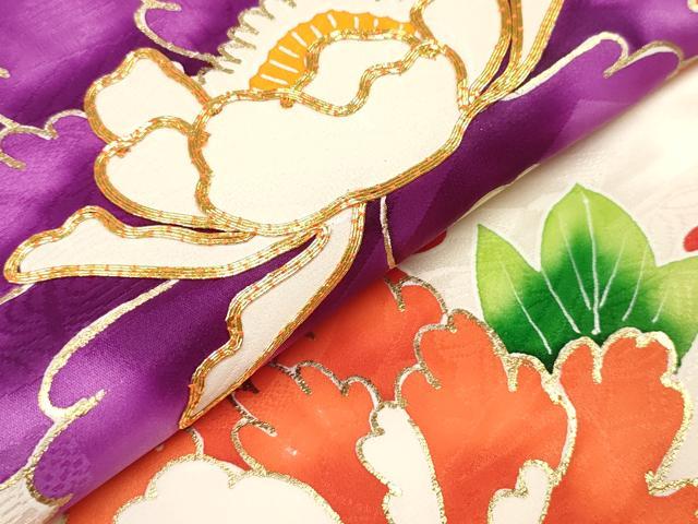 平和屋着物[]お宮参り　女の子　祝着　産着　初着　のしめ　駒刺繍　御所車花文　逸品　DABJ3144ea