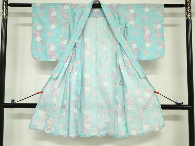 平和屋着物＊夏物　浴衣　女の子　子供　happylus　撫子間道　綿　DABJ3153ea