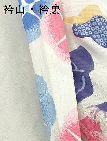 平和屋着物＊夏物　浴衣　女の子　子供　朝顔　アサガオ　綿　DABJ3157ea