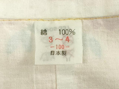 平和屋着物＊夏物　浴衣　女の子　子供　注染　花鞠文　日本製　綿　逸品　DABJ3166ea