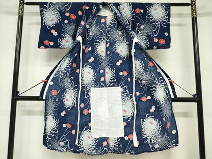平和屋着物＊夏物　浴衣　女の子　子供　乱菊　舞梅文　綿　DABJ3175ea