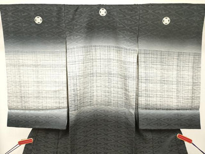平和屋着物[]お宮参り　男の子　祝着　産着　初着　のしめ　格子　暈し染め　逸品　DABJ3284ea