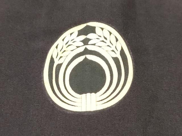 平和屋着物[]お宮参り　男の子　祝着　産着　初着　のしめ　手描き　扇面飛鶴文　逸品　DABJ3292ea