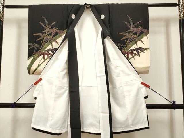 平和屋着物[]お宮参り　男の子　祝着　産着　初着　のしめ　鷹　鷲　吉鳥器物笹竹文　金彩　逸品　DABJ3295ea