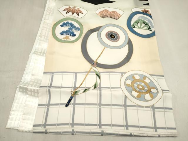平和屋着物[]お宮参り　男の子　祝着　産着　初着　のしめ　駒刺繍　龍　兜　器物丸文　金彩　逸品　DABJ3296ea