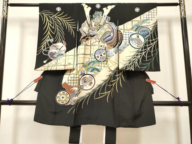 平和屋着物[]お宮参り　男の子　祝着　産着　初着　のしめ　龍　兜　枝垂れ柳　逸品　DABJ3300ea