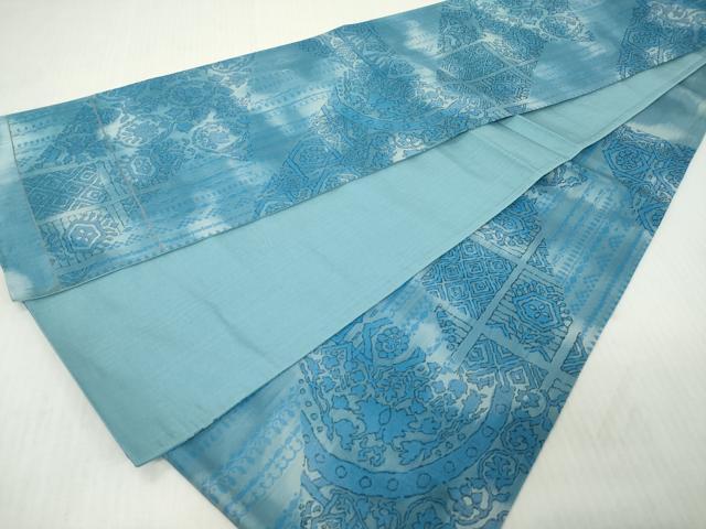 平和屋着物◎六通柄袋帯　切嵌花文　正絹　逸品　DABJ3467ea
