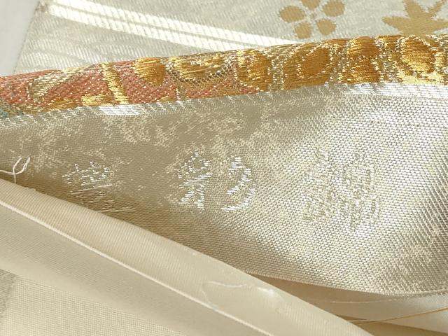 平和屋着物◎六通柄袋帯　豊彩錦　彩美色紙文　金銀糸　正絹　逸品　DABJ3493ea