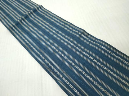 平和屋着物◎本場筑前博多織　半幅帯　献上　正絹　逸品　DABJ3507ea