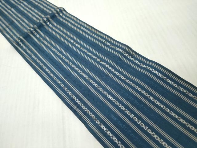 平和屋着物◎本場筑前博多織　半幅帯　献上　正絹　逸品　DABJ3507ea