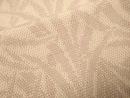平和屋着物▽本塩沢　単衣　110亀甲　草葉文　正絹　逸品　DABI4521du
