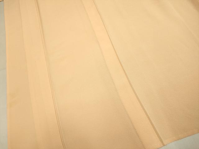平和屋着物▽上質な色無地　単衣　洒落柿色　正絹　逸品　DABJ3522du