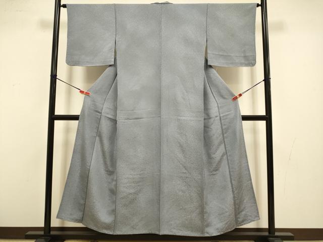 平和屋着物▽上質な小紋　単衣　霞地紋　暈し染め　正絹　逸品　未使用　DABJ3523du