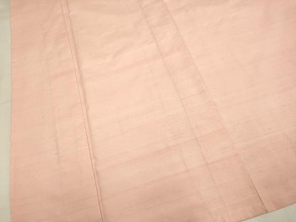 平和屋着物▽上質な紬　単衣　一斤染色　正絹　逸品　DABJ3527du