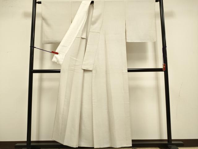 平和屋着物▽上質な色無地　単衣　灰梅色　正絹　逸品　DABJ3532du