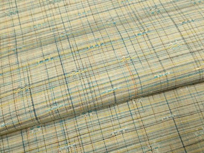 平和屋着物▽上質な紬　単衣　霞文　正絹　逸品　DABJ3539du