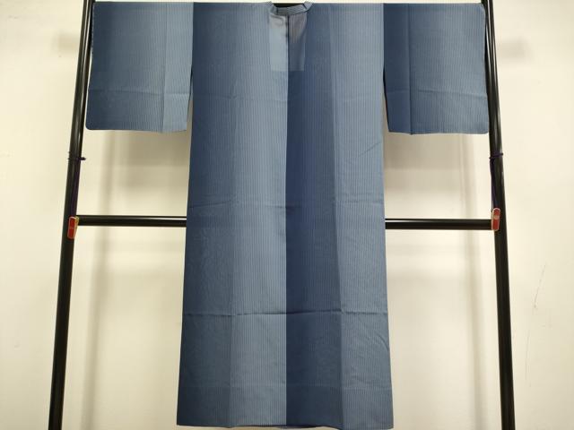 平和屋着物▽道行コート　スリーシーズン　春夏秋　塵除け　縞　暈し染め　阪急百貨店扱い　ロング丈　正絹　逸品　未使用　DABJ3544du