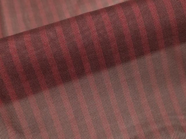 平和屋着物▽道行コート　スリーシーズン　春夏秋　塵除け　縞　ロング丈　正絹　逸品　DABJ3545du