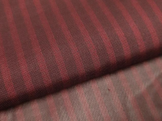 平和屋着物▽道行コート　スリーシーズン　春夏秋　塵除け　縞　ロング丈　正絹　逸品　DABJ3545du