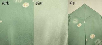 平和屋着物▽上質な小紋　単衣　丸文　正絹　逸品　DABJ3549du
