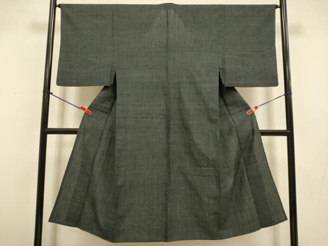 平和屋着物▽男性　紬　単衣　霞文　正絹　逸品　DABJ3555du
