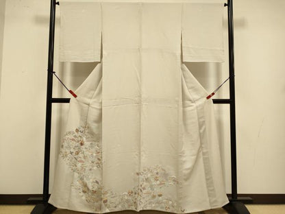 平和屋着物▽豪華色留袖　単衣　駒刺繍　総刺繍　宝尽くし　正絹　逸品　DABJ3569du