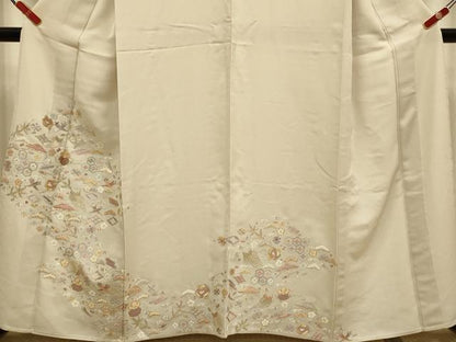 平和屋着物▽豪華色留袖　単衣　駒刺繍　総刺繍　宝尽くし　正絹　逸品　DABJ3569du