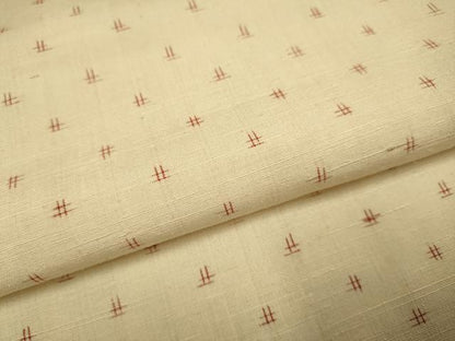 平和屋着物▽上質な紬　単衣　井桁絣　正絹　逸品　DABJ3574du