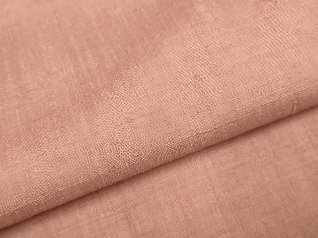 平和屋着物▽結城紬　単衣　ココアブラウン色　正絹　逸品　DABJ3579du
