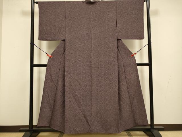 平和屋着物▽江戸小紋　単衣　霞文　両面染め　やまと誂製　正絹　逸品　DABJ3583du