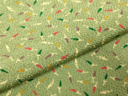 平和屋着物▽上質な小紋　単衣　成り物　鬼しぼ縮緬　正絹　逸品　DABJ3584du