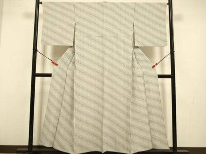平和屋着物▽上質な小紋　単衣　抽象文様　正絹　逸品　DABJ3614du