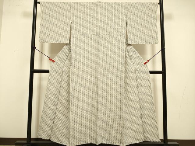 平和屋着物▽上質な小紋　単衣　抽象文様　正絹　逸品　DABJ3614du