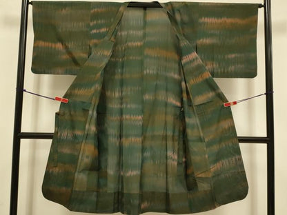 平和屋着物▽道行コート　スリーシーズン　春夏秋　塵除け　霞文　正絹　逸品　DABJ3619du