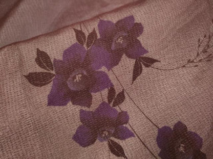 平和屋着物▽小紋　無双　紗袷　紗×絽　草花文　洗える着物　DABJ3622du