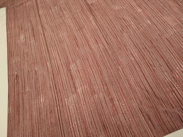 平和屋着物▽上質な小紋　単衣　一珍染　霞文　正絹　逸品　DABJ3627du