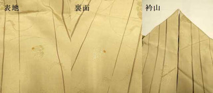 平和屋着物▽上質な紬　単衣　花唐草文　正絹　逸品　DABJ3632du