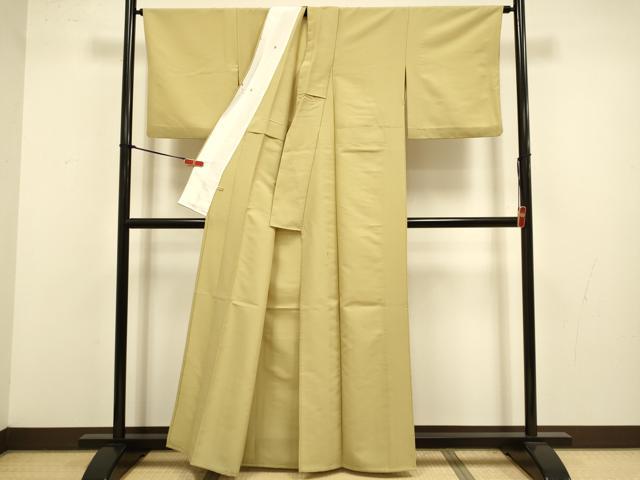平和屋着物▽色無地　単衣　桑染色　洗える着物　DABJ3636du