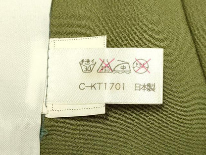平和屋着物▽色無地　単衣　錆鉄御納戸色　洗える着物　DABJ3637du