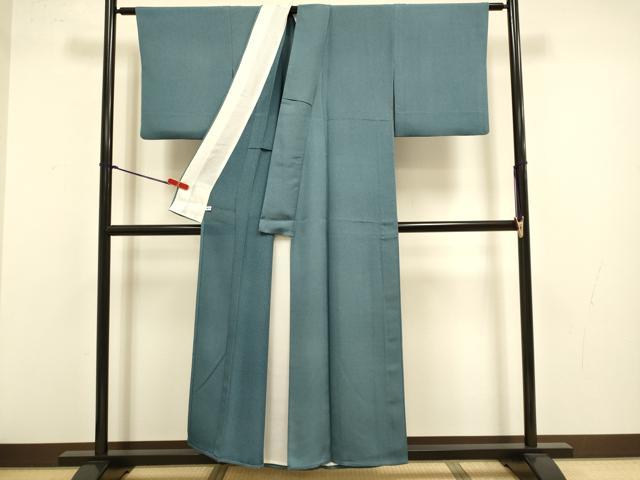 平和屋着物▽上質な小紋　単衣　霞文　正絹　逸品　DABJ3660du