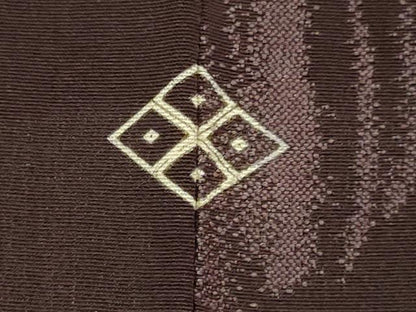 平和屋着物▽上質なお召　単衣　霞文　正絹　逸品　DABJ3678du