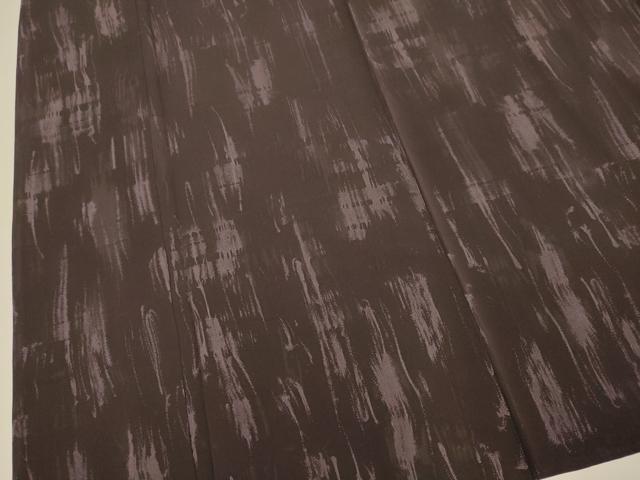 平和屋着物▽上質なお召　単衣　霞文　正絹　逸品　DABJ3678du