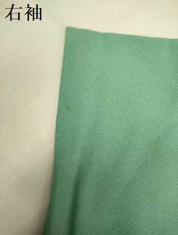 平和屋着物▽上質な色無地　単衣　濃い薄青色　正絹　逸品　DABJ3679du