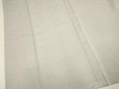 平和屋着物▽上質な色無地　単衣　葡萄蔦の葉地紋　枯野色　正絹　逸品　DABJ3680du