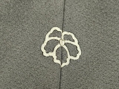 平和屋着物▽上質な色無地　単衣　煤色　正絹　逸品　未使用　DABJ3682du